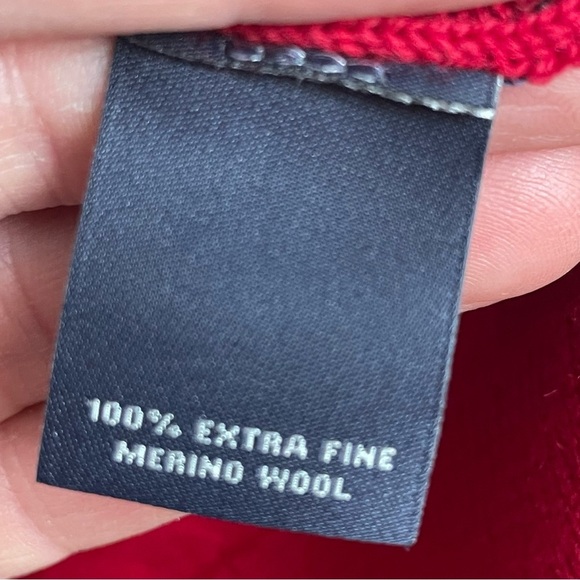 Hart Schaffner Marx Extra Fine Merino Wool 1/4 Zip Sweater Size Large Red - Picture 4 of 10